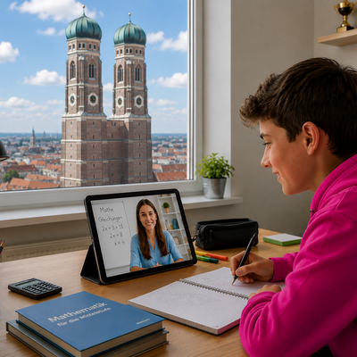 Einzelnachhilfe Privatunterricht online München Realschule Gymnasium Mathe Deutsch Englisch Physik Chemie BWR BSK Rechnungswesen Französisch Spanisch Latein