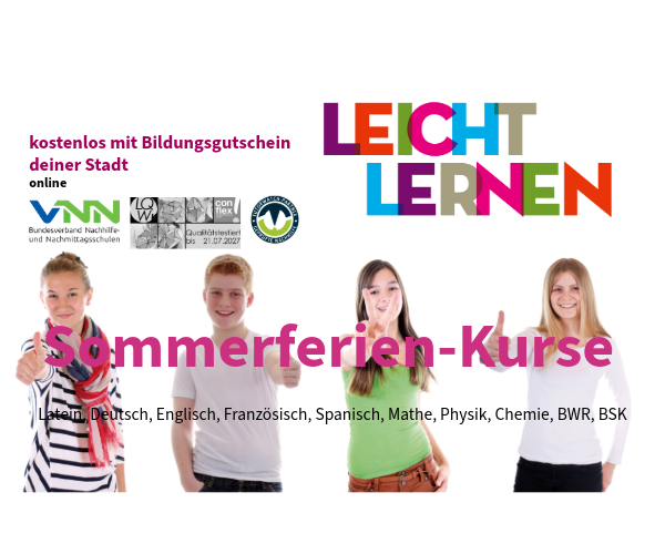 Online Nachhilfe in den Sommerferien Bayern Lehrplan Realschule Gymnasium Mittelschule Grundschule Wirtschaftsschule FOS BOS